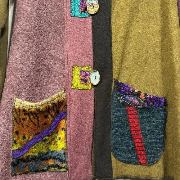 Vintage lee andersen patchwork jacket cardigan - Picture 2 of 6